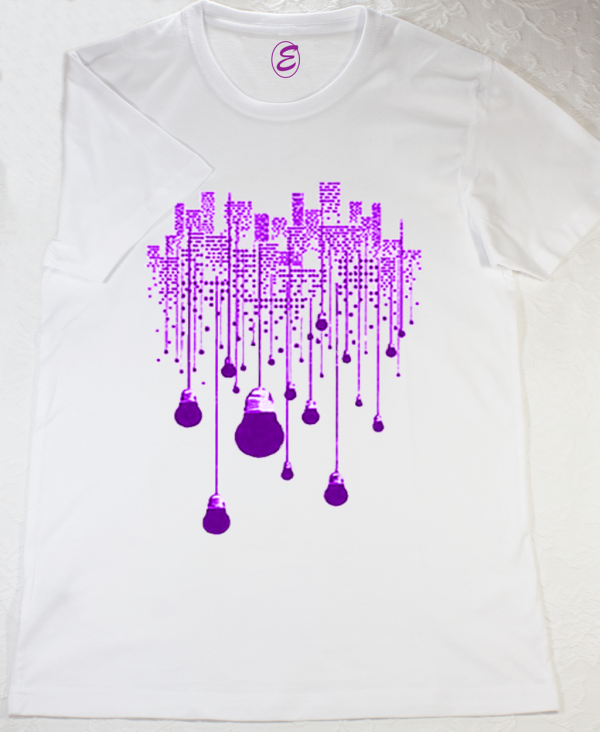 Camiseta Chico Manga Corta - Ciudad con Bombillas 2
