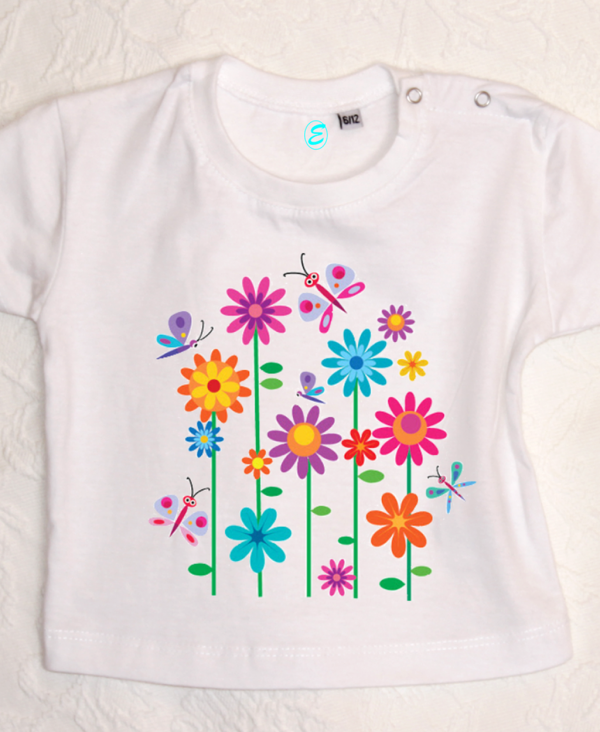 Body Bebé Manga Corta - Flores y Mariposas 2