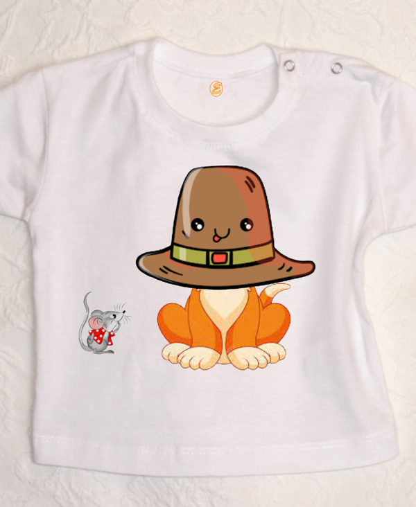 Body Bebé Manga Corta - Gato con Sombrero