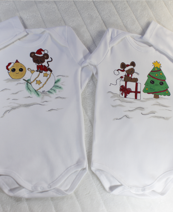 Body Bebé Manga Corta - Navidad Infantil