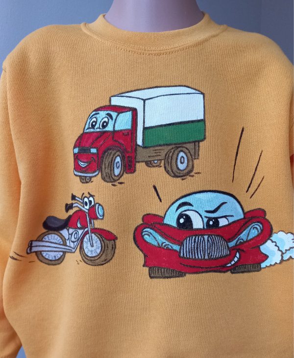 Sudadera Niño/a Forro Polar - Vehículos Divertidos