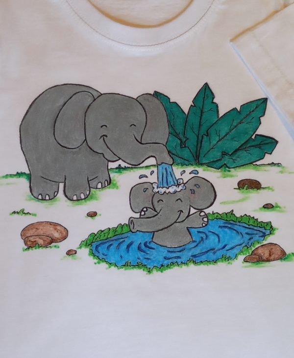 Body Bebé Manga Corta - Ducha del bebé elefante